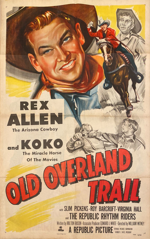 old overland trail 1952 one sheet poster folded